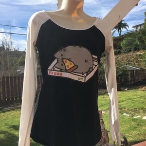 Pusheen Pizza Box Baseball Tee!